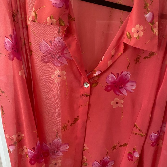 Vintage Blouse Women’s 2X. Mary McFadden Hawaiian Boho . One center button.Rare - Picture 3 of 5